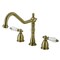 Kingston Brass Widespread Kitchen Faucet, Antique Brass KB1793WLLLS - alternate 1